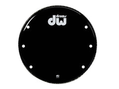 Tête de résonance pour grosse caisse DW 26" avec ventilation, noir brillant