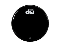 Tête de résonance pour grosse caisse DW 20" Noir brillant Sans évent