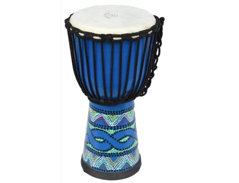 Ecko 12" x 24" Painted Djembe Blue