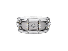 Caisse claire en acier PDP 5,5" x 14" Concept Steel Nickel noir sur acier