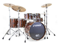 Sonor 150th Anniversary AQ2 Stage 6-piece Shell Pack Ebony High-gloss Lacquer